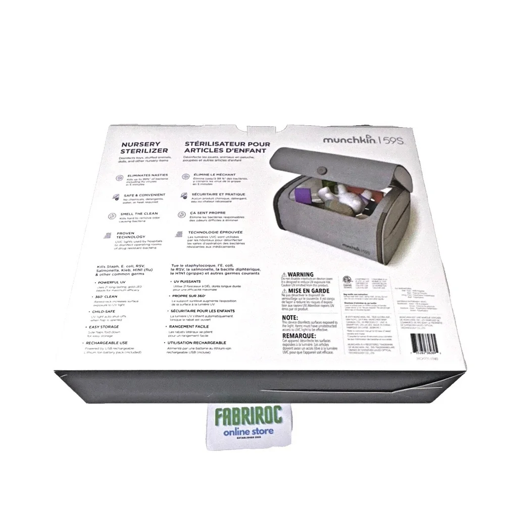 NEW! Munchkin 59S Nursery Sterilizer | Kills 99.9% of Viruses & Bacteria!!! - Picture 2 of 3